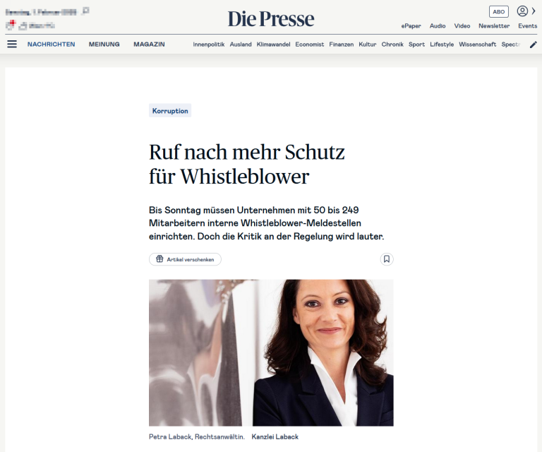 Ruf nach mehr Schutz für Whistleblower